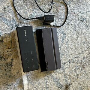 Sony Bluetooth speakers 7” x 2 1/2”, case and charging cord included